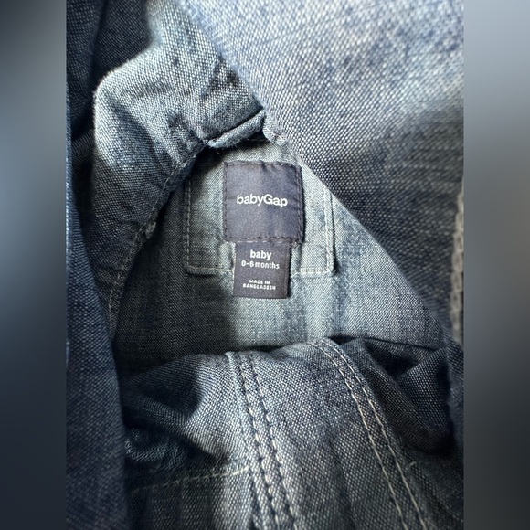 Baby GAP Chambray Pull Over Jacket with Hood Size 0-6 months - Picture 10 of 10